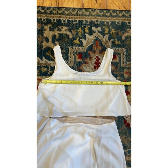 bailey 44 white cut out mesh midriff dress sz S  festival grunge fairy MIdi - Picture 6 of 7